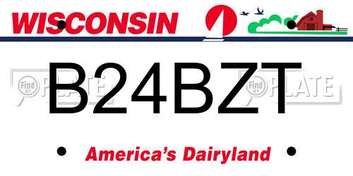 B24BZT Wisconsin License Plate
