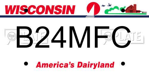 B24MFC Wisconsin License Plate