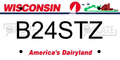 B24STZ Wisconsin License Plate