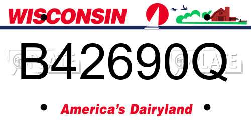 B42690Q Wisconsin License Plate