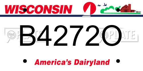 B4272O Wisconsin License Plate