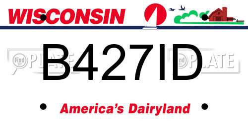 B427ID Wisconsin License Plate