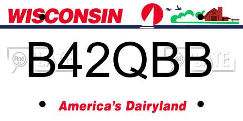 B42QBB Wisconsin License Plate