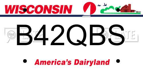 B42QBS Wisconsin License Plate