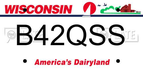 B42QSS Wisconsin License Plate