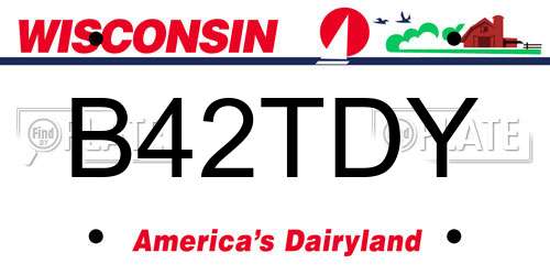 B42TDY Wisconsin License Plate