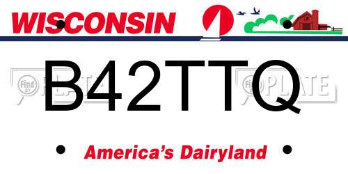 B42TTQ Wisconsin License Plate