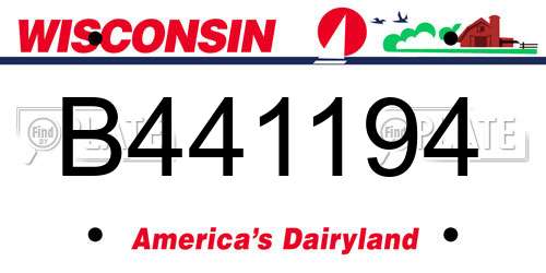 B441194 Wisconsin License Plate