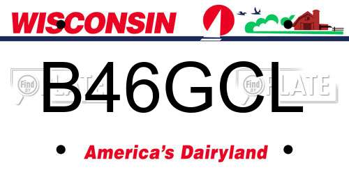 B46GCL Wisconsin License Plate