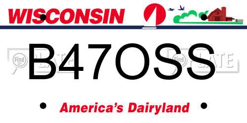 B47OSS Wisconsin License Plate