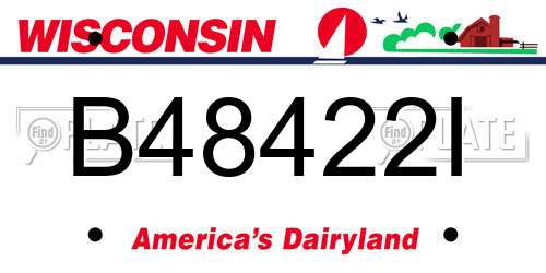 B48422I Wisconsin License Plate