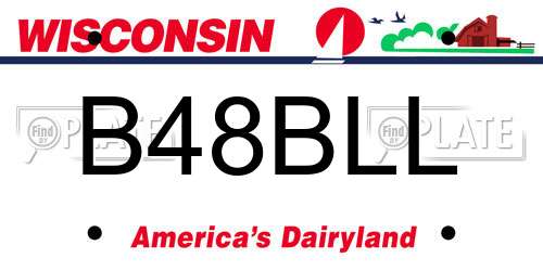 B48BLL Wisconsin License Plate