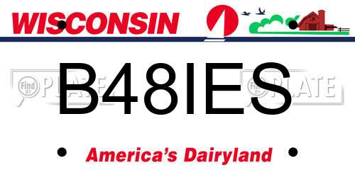 B48IES Wisconsin License Plate