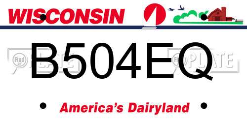 B504EQ Wisconsin License Plate