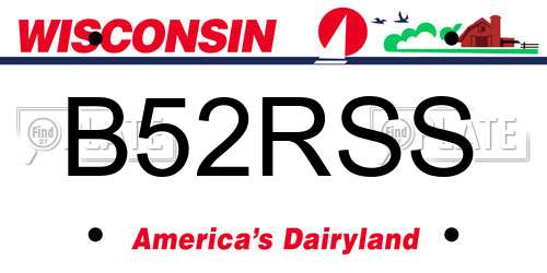 B52RSS Wisconsin License Plate