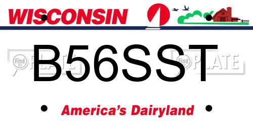 B56SST Wisconsin License Plate