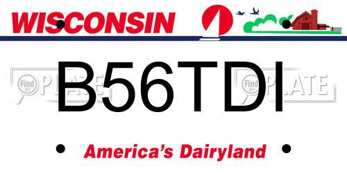 B56TDI Wisconsin License Plate