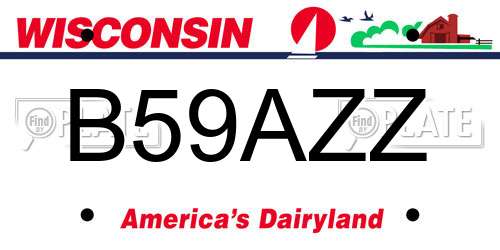 B59AZZ Wisconsin License Plate