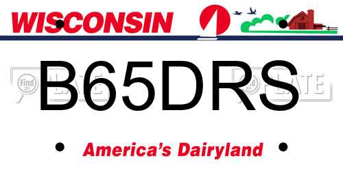 B65DRS Wisconsin License Plate