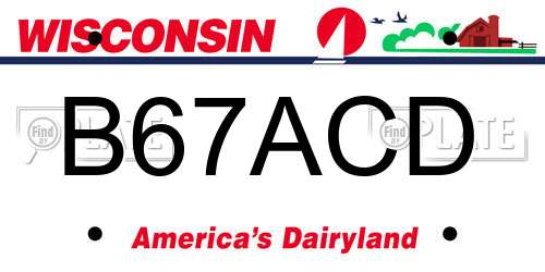 B67ACD Wisconsin License Plate