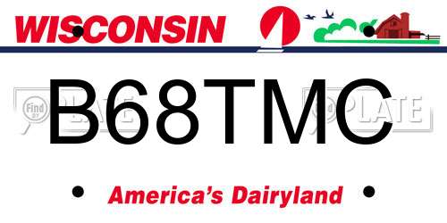 B68TMC Wisconsin License Plate