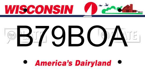 B79BOA Wisconsin License Plate