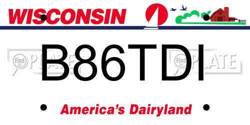 B86TDI Wisconsin License Plate
