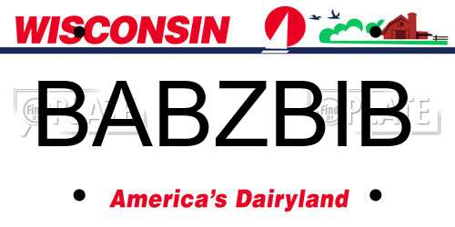 BABZBIB Wisconsin License Plate