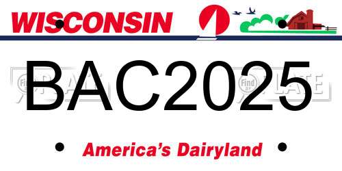 BAC2025 Wisconsin License Plate