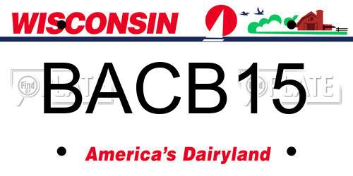 BACB15 Wisconsin License Plate
