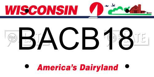 BACB18 Wisconsin License Plate