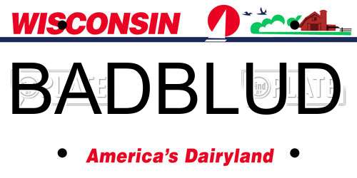 BADBLUD Wisconsin License Plate