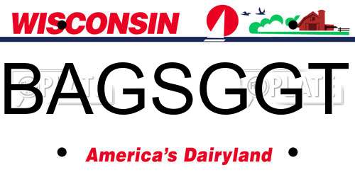 BAGSGGT Wisconsin License Plate