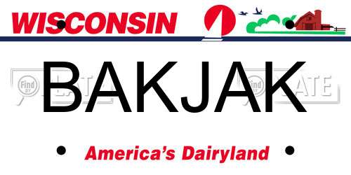BAKJAK Wisconsin License Plate