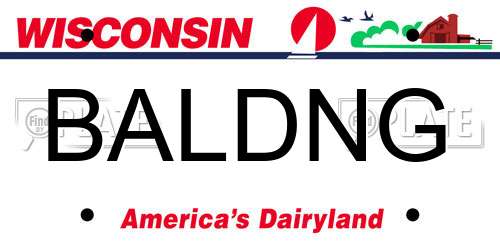 BALDNG Wisconsin License Plate