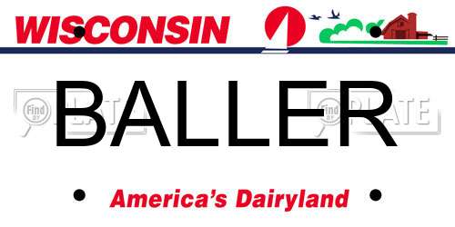 BALLER Wisconsin License Plate
