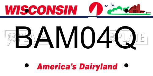 BAM04Q Wisconsin License Plate