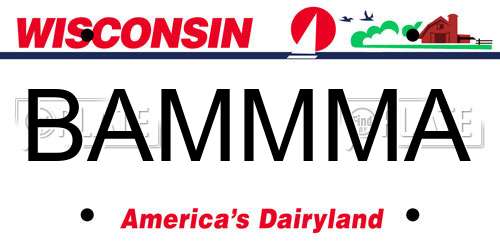BAMMMA Wisconsin License Plate
