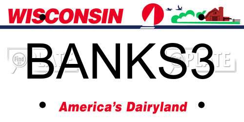 BANKS3 Wisconsin License Plate
