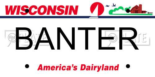 BANTER Wisconsin License Plate