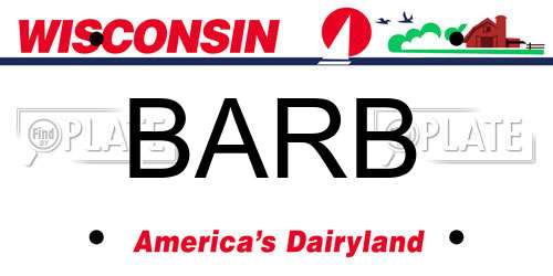 BARB Wisconsin License Plate