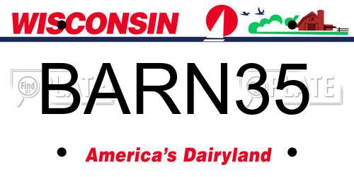 BARN35 Wisconsin License Plate