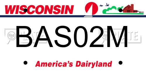 BAS02M Wisconsin License Plate