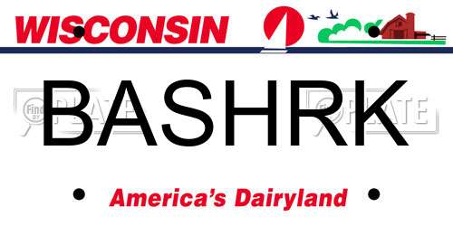BASHRK Wisconsin License Plate