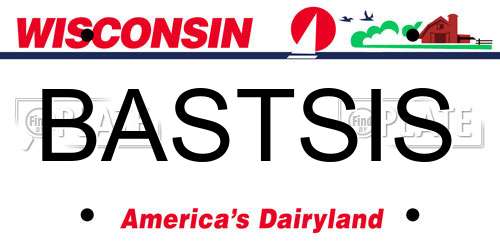 BASTSIS Wisconsin License Plate