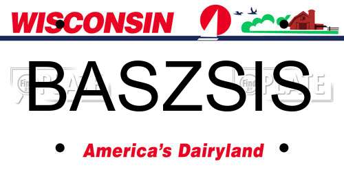 BASZSIS Wisconsin License Plate