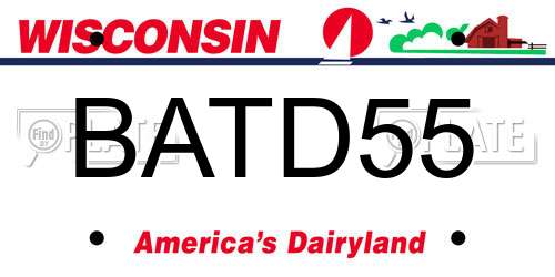 BATD55 Wisconsin License Plate