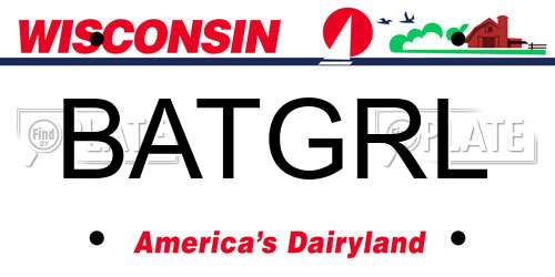 BATGRL Wisconsin License Plate
