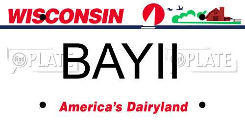 BAYII Wisconsin License Plate