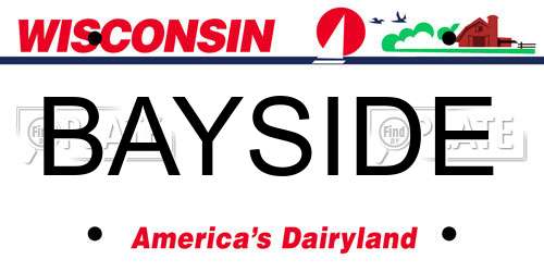 BAYSIDE Wisconsin License Plate